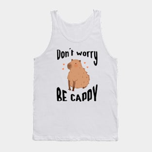 Don't worry be cappy - cute capybara illustration Tank Top